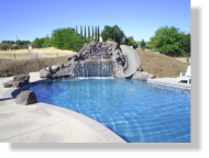 Waterfall, Grotto and Slide by Help-U-Build Pools